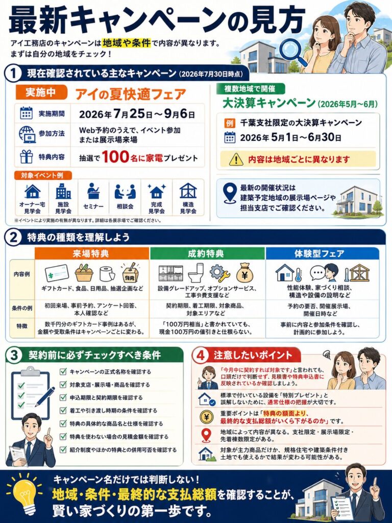 アイ工務店最新キャンペーン2026の結論