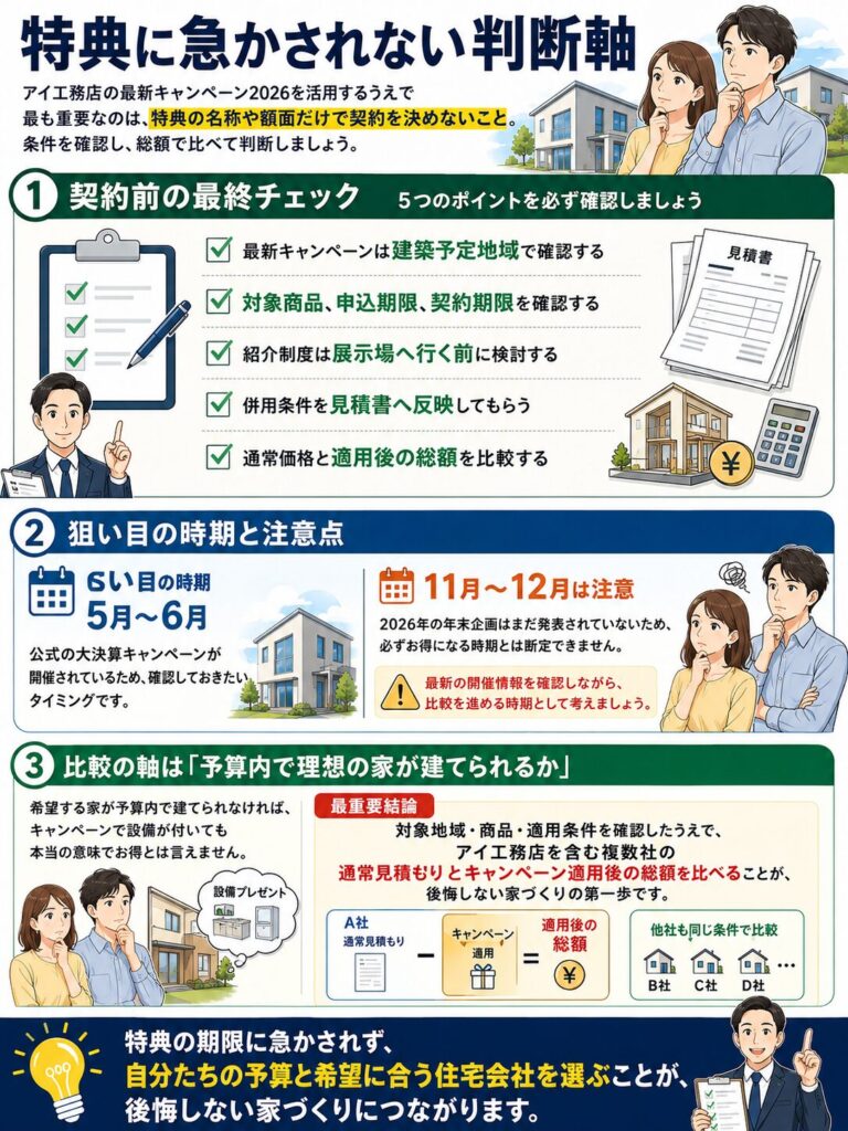 特典に急かされず判断しよう