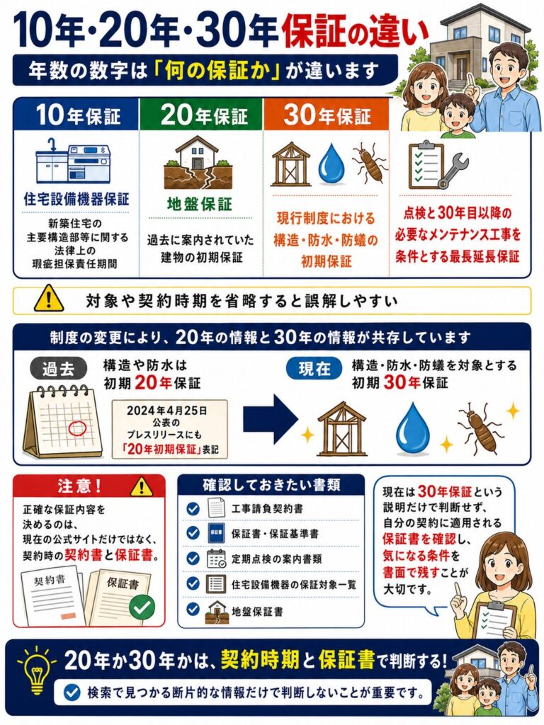 10年・20年・30年保証の違い