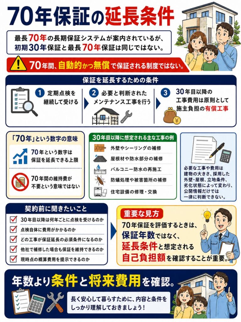 70年保証を延長する条件