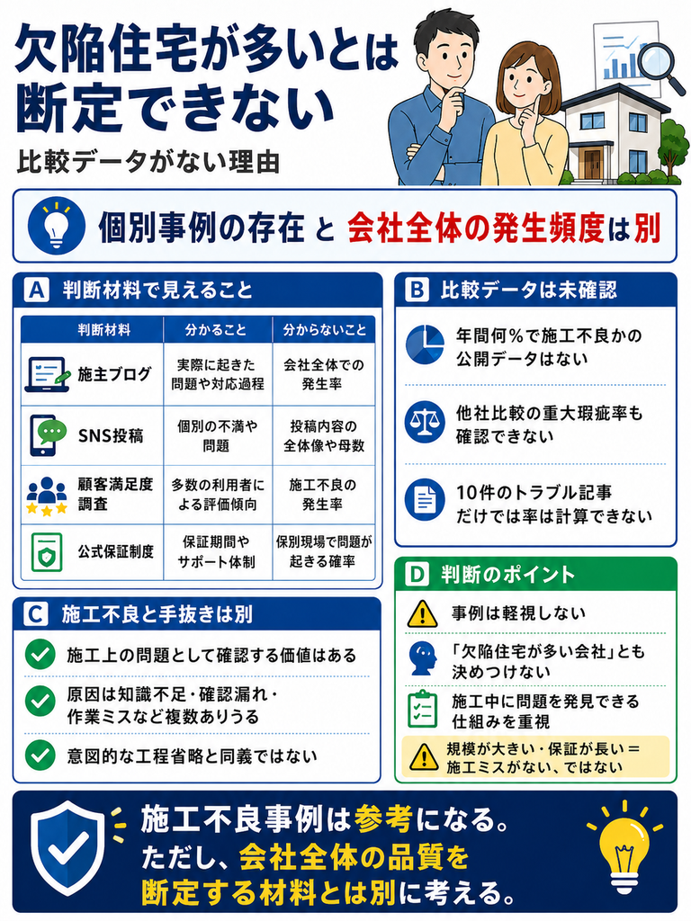 欠陥住宅が多いとは断定できない