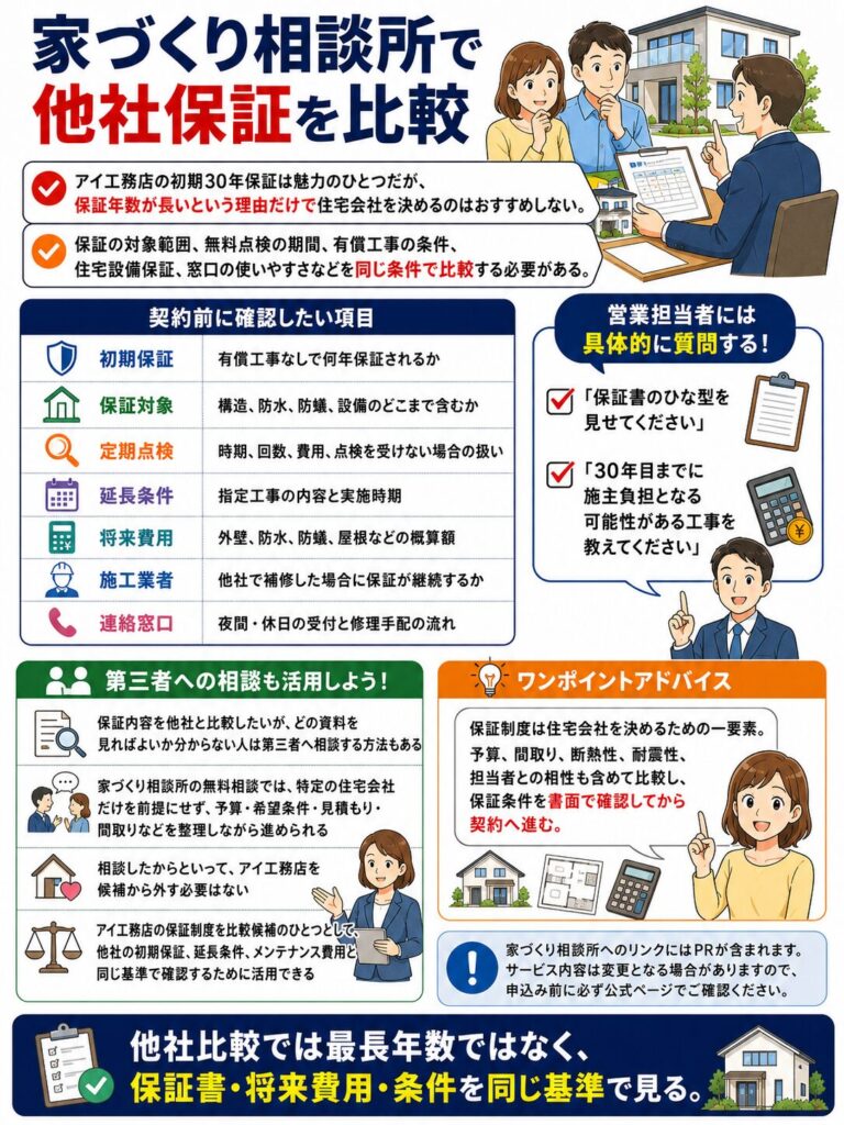 家づくり相談所で他社保証を比較