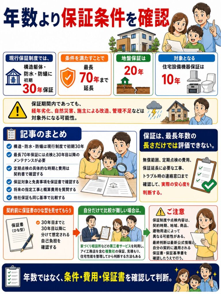 まとめ:年数より保証条件を確認