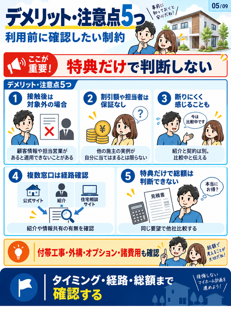 アイ工務店の紹介制度のデメリット・注意点5つ